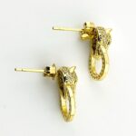 Panther Pavé Crystal Doorknocker Earrings