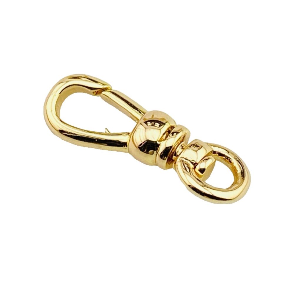 Heavy Gold Plated Swivel Dog Clasp Clip for Watch Chain Pendant Necklace – New