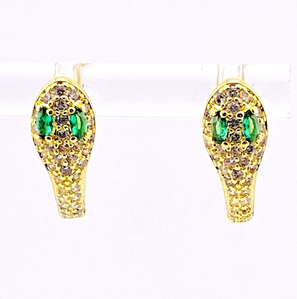 Snake Head Hoop Earrings