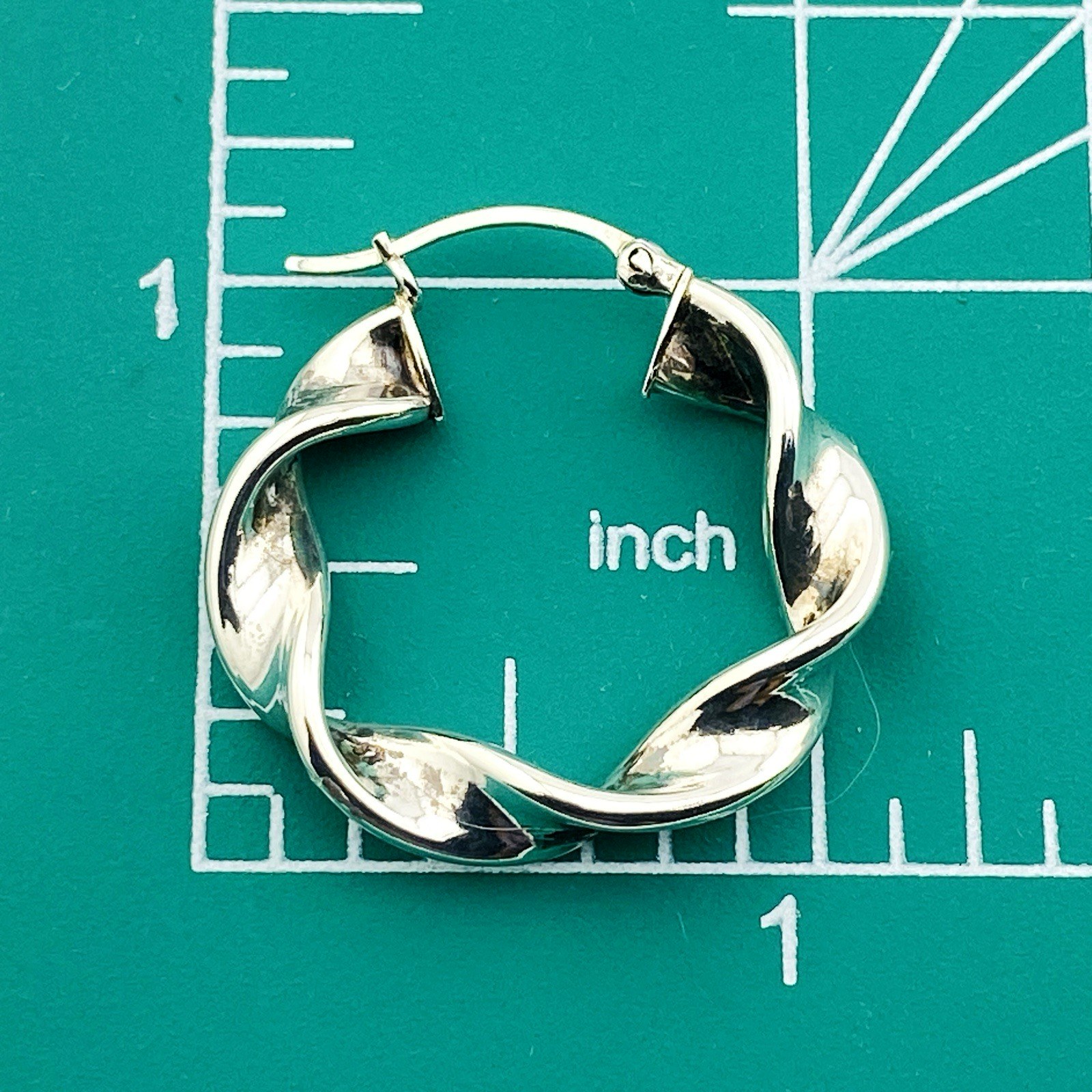 Twisted Ribbon Hoop Earrings in Sterling Silver