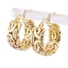 14K Yellow Gold Byzantine Chain Hoop Earrings