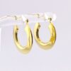 18K Gold Low-Profile Hoop Earrings
