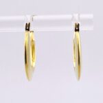 18K Gold Low-Profile Hoop Earrings