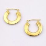 18K Gold Low-Profile Hoop Earrings