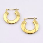 18K Gold Low-Profile Hoop Earrings