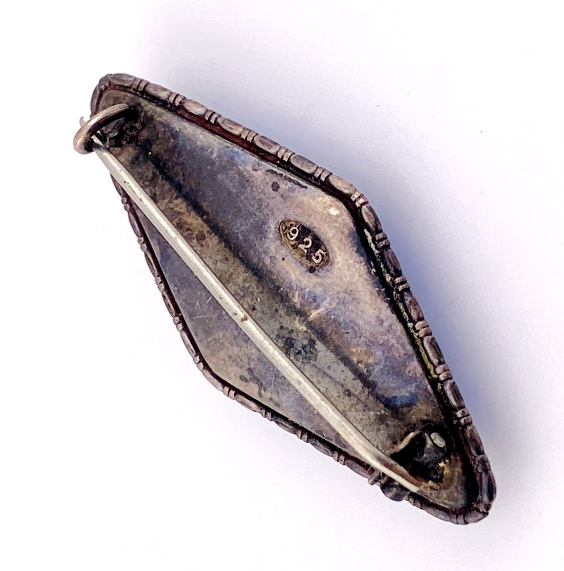 Antique Edwardian Sterling Silver Morpho Butterfly Wing Brooch