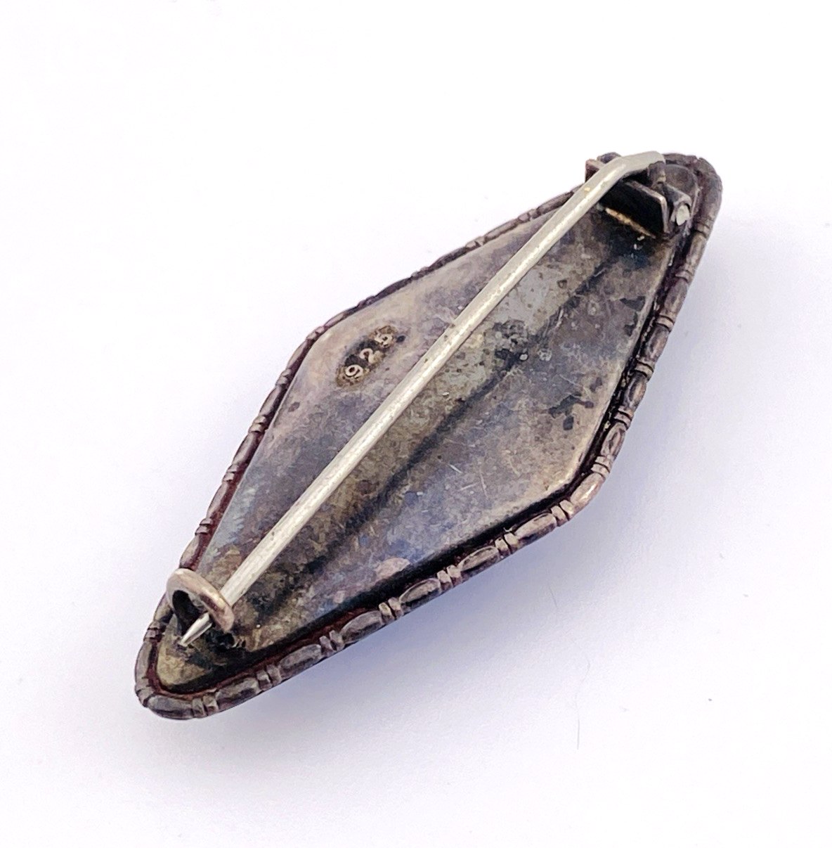 Antique Edwardian Sterling Silver Morpho Butterfly Wing Brooch