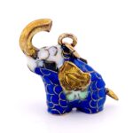 Cloisonné Enamel Elephant Pendant Charm