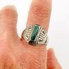 Fred Harvey Era Green Turquoise Signet Ring