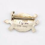 HB Native American Sterling Silver Turtle Brooch