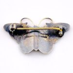 Hroar Prydz Guilloche Enamel Butterfly Pin Brooch