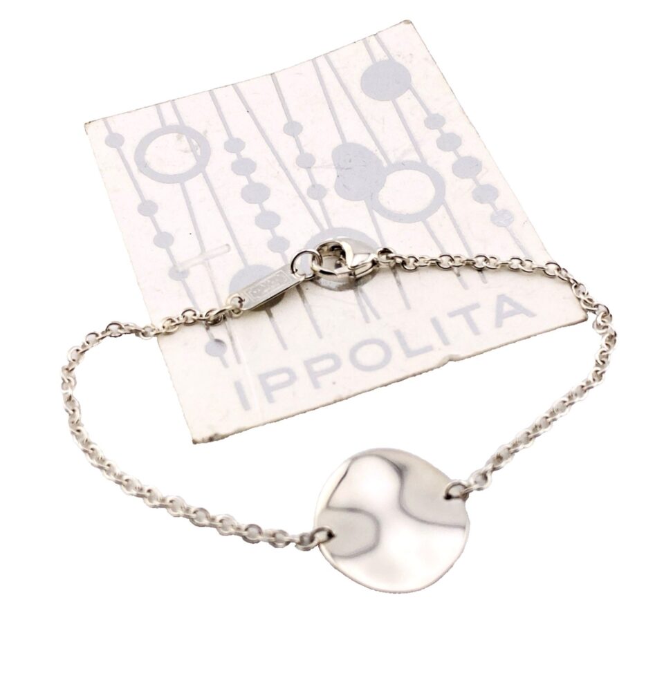 Ippolita Sterling Silver Wavy Disk Bracelet – 6.75" – New Without Tag