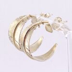 M. Kirk Sterling Silver Feather Hoop Earrings