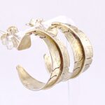 M. Kirk Sterling Silver Feather Hoop Earrings