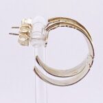 M. Kirk Sterling Silver Feather Hoop Earrings