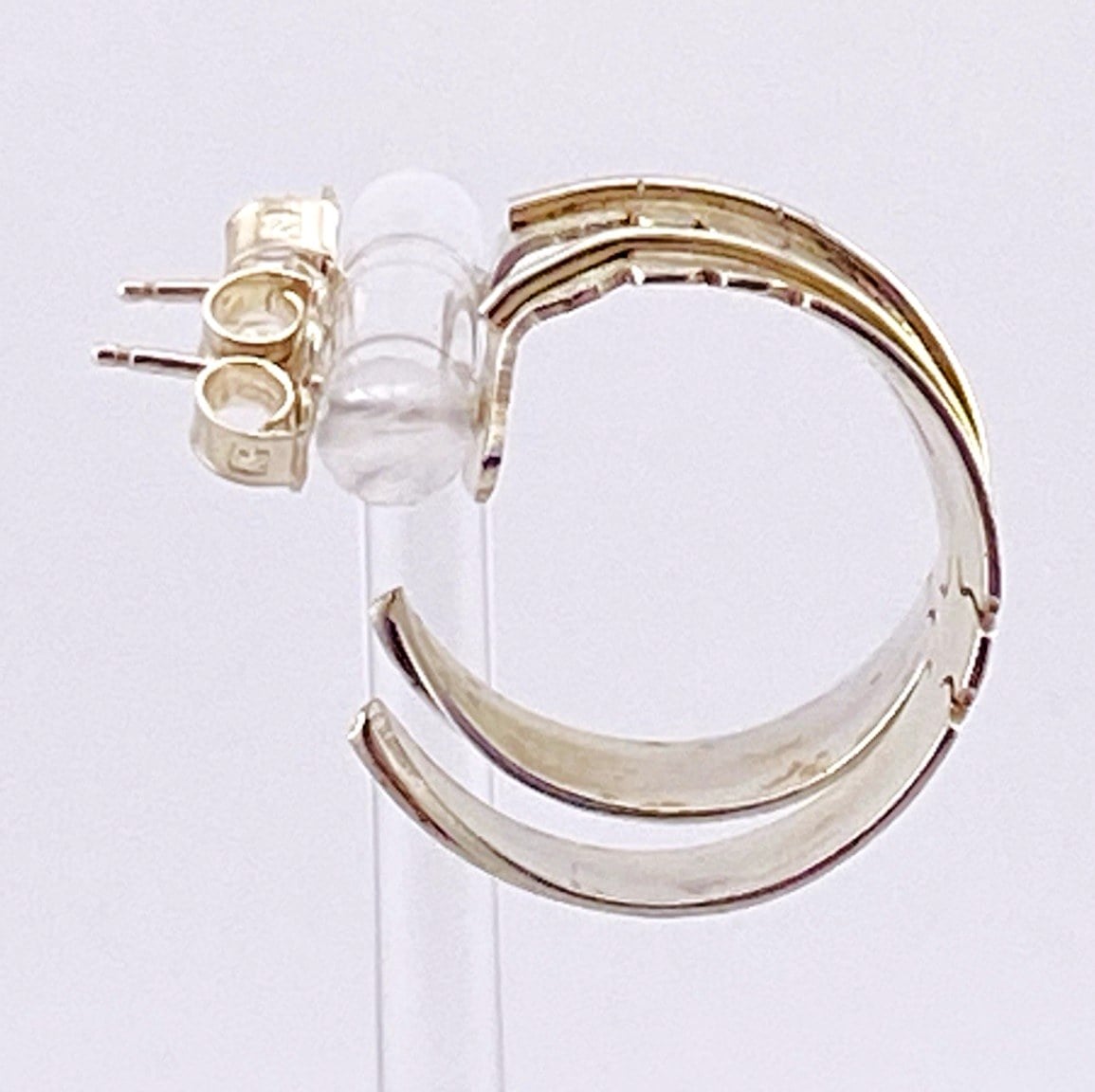 M. Kirk Sterling Silver Feather Hoop Earrings