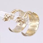 M. Kirk Sterling Silver Feather Hoop Earrings