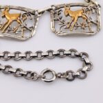 Mixed Metals Necklace with Deer Panels
