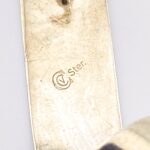 Modernist Sterling Silver CZ Spiral Earrings – Signed CCV – Vintage Artisan Studio Jewelry
