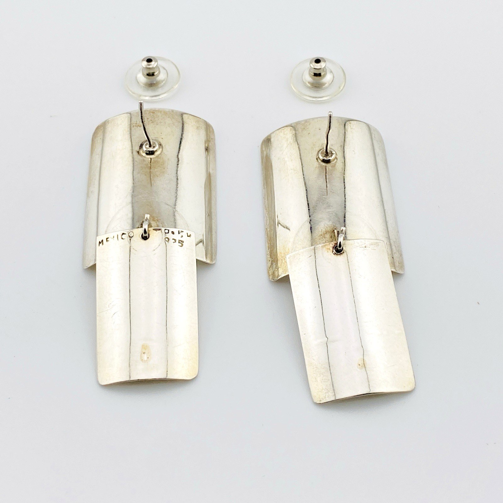 Modernist Sterling Silver Statement Earrings