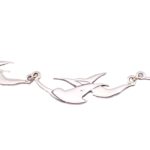 Modernist Sterling Silver Swallow Necklace
