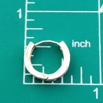 Silver Tone CZ Huggy Hoop Earrings