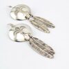 Sterling Silver Fleur De Lis Thunderbird Drop Earrings