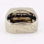 Sterling Silver Men’s Saddle Ring with Blue Opal & CZ