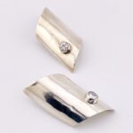 Vintage 950 Silver Modernist Earrings by Alicia of Mexico – 1980s Studio Jewelry