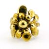 Vintage Modernist Brass Ring by Jack Boyd - Sz 7.25, Stylized Flower