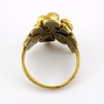 Vintage Modernist Brass Ring by Jack Boyd - Sz 7.25, Stylized Flower
