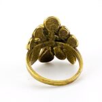 Vintage Modernist Brass Ring by Jack Boyd - Sz 7.25, Stylized Flower