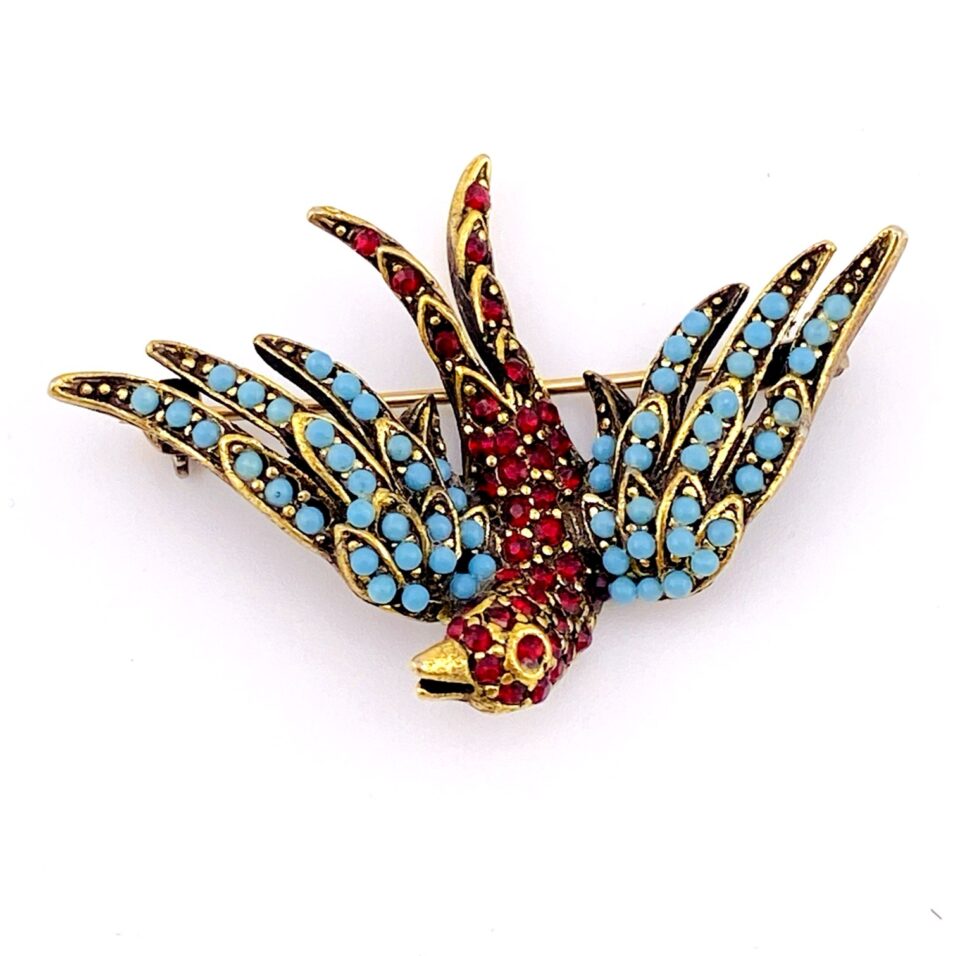 Vintage Pauline Rader Swallow Brooch