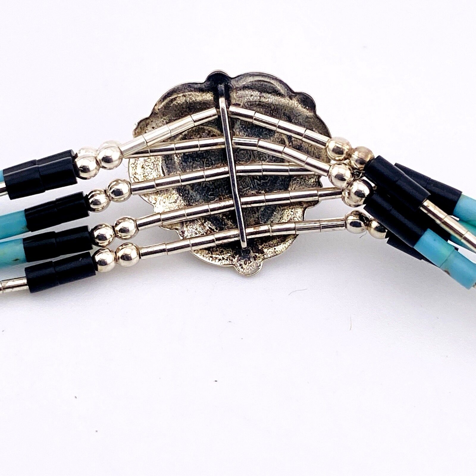Southwestern Inlay Heart Bracelet: Sterling Silver, Turquoise and Coral