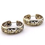 Sterling Silver Openwork Hoop Earrings