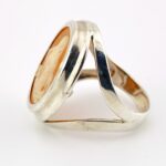 Vintage Sterling Silver Our Lady Shell Cameo Ring – Size 8 Devotional