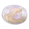 Antique Victorian Mother of Pearl Cameo Brooch in Sterling Silver