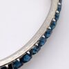 Art Deco Sapphire Blue Glass Clamper Bracelet