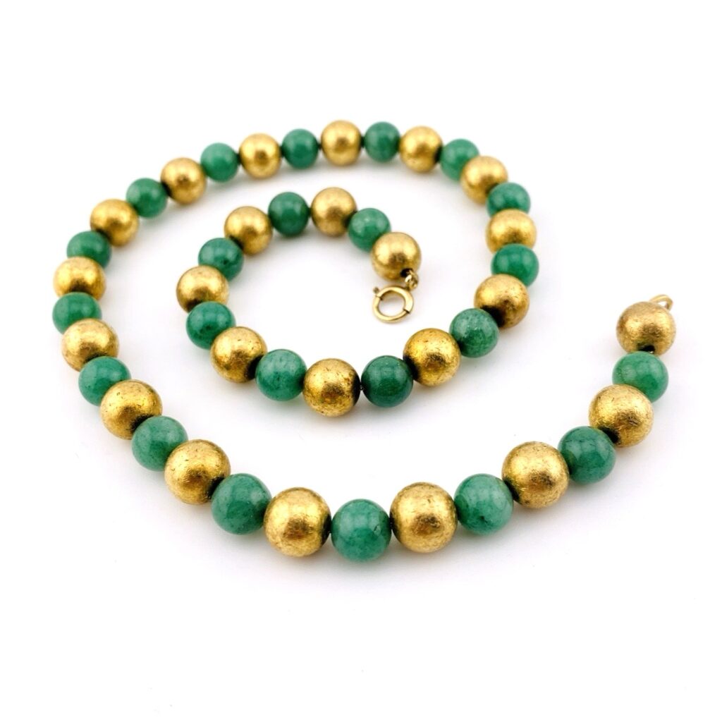 Binder Bros Nephrite Jade Gold-Filled Necklace