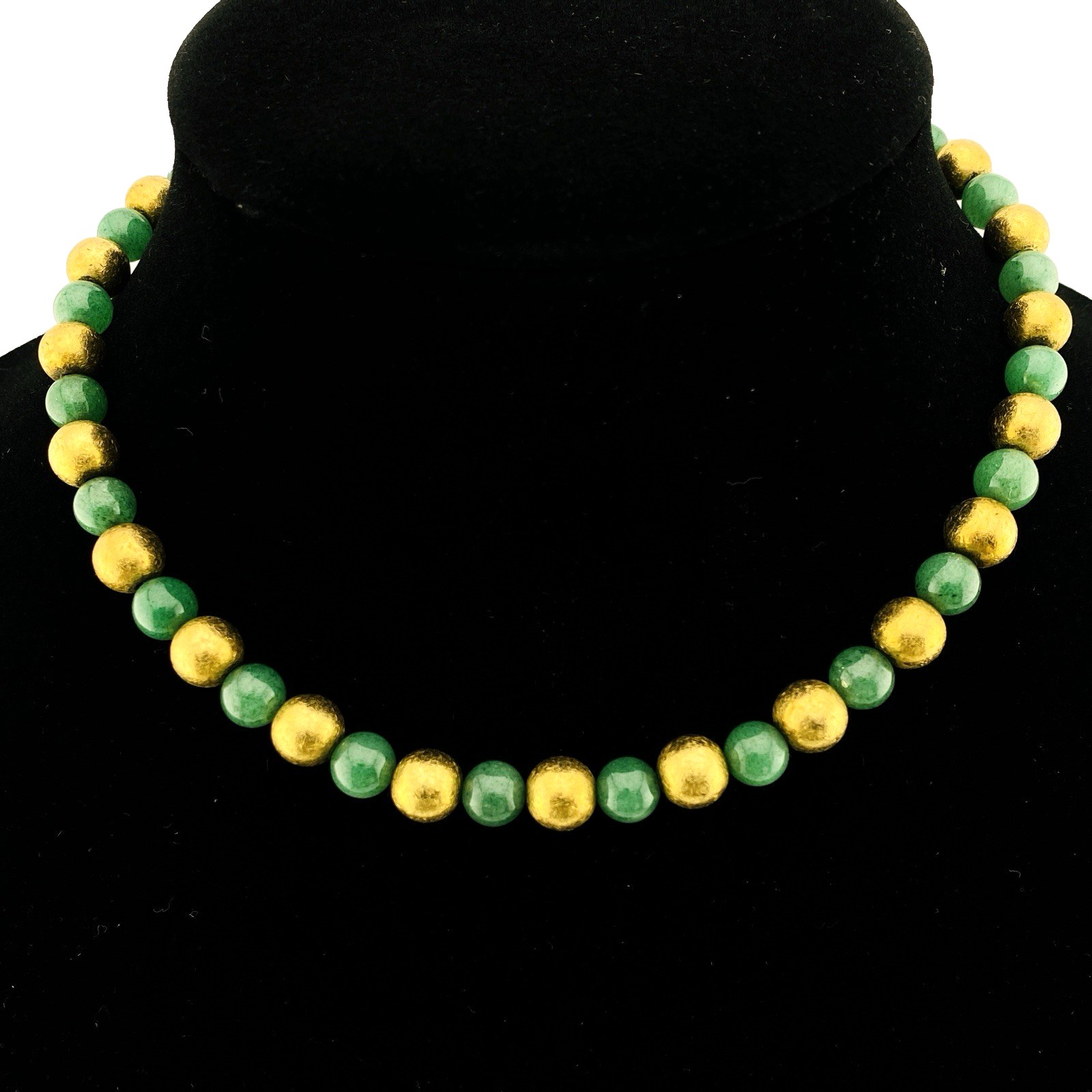 Binder Bros Nephrite Jade Gold-Filled Necklace