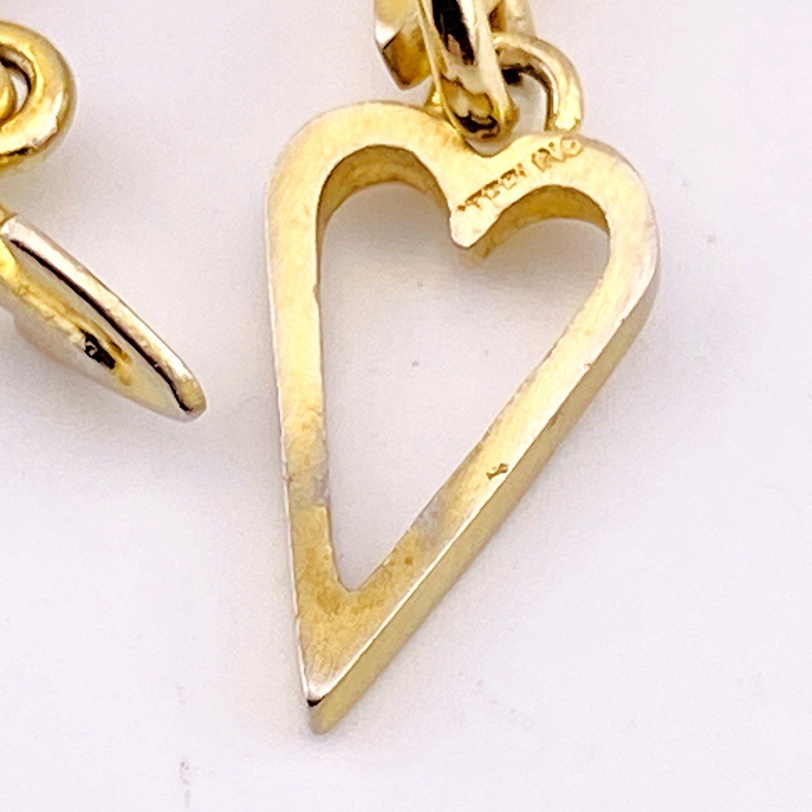 Gold Vermeil Sterling Silver Heart Link Bracelet – Arrow Toggle Clasp – Retro Era