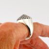 Massive Reticulated Sterling Silver Ring – Sculptural Vintage Size 6.75