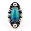 Mexican Sterling Silver North-South Turquoise Ring