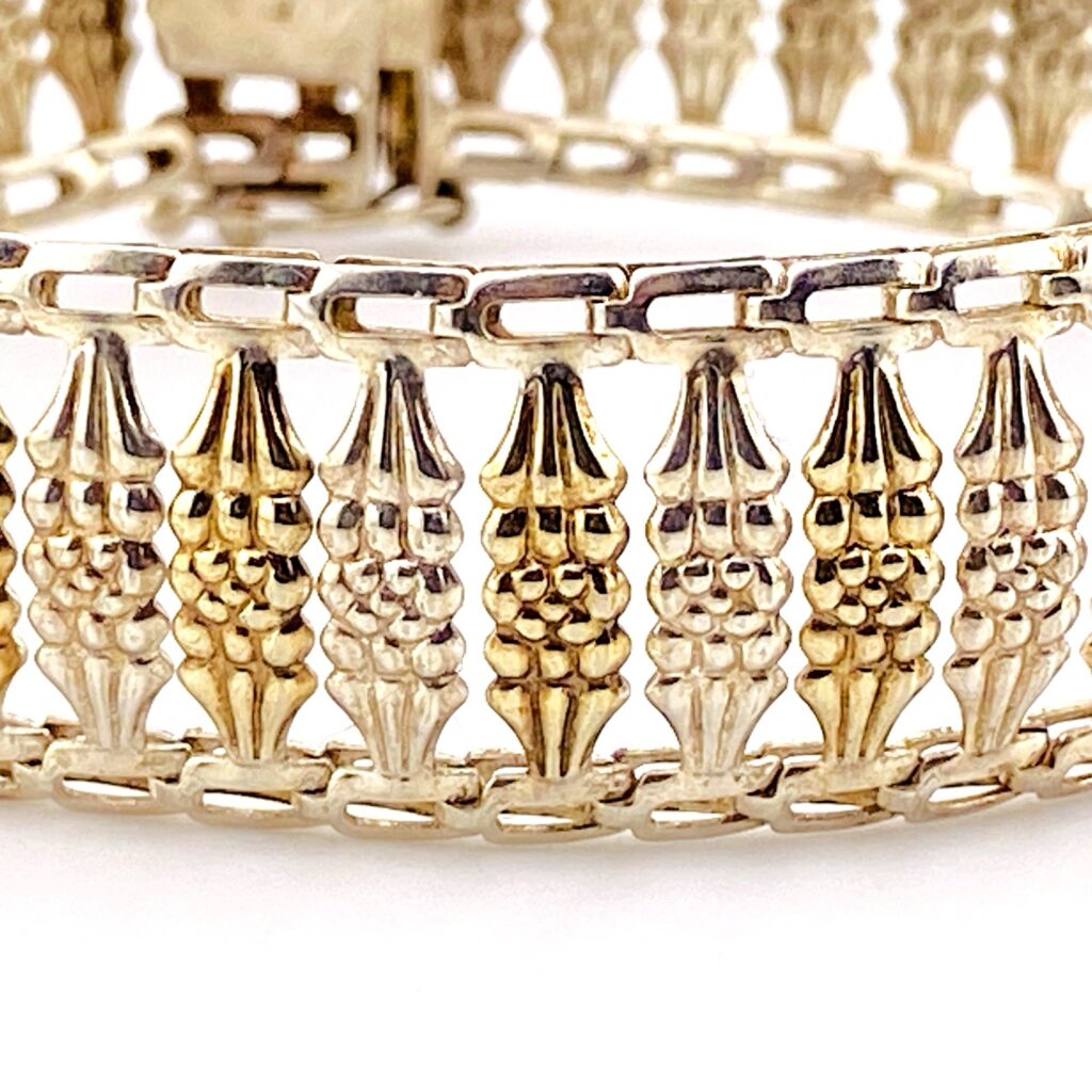 Milor Two-Tone Sterling & Gold Wide Bracelet