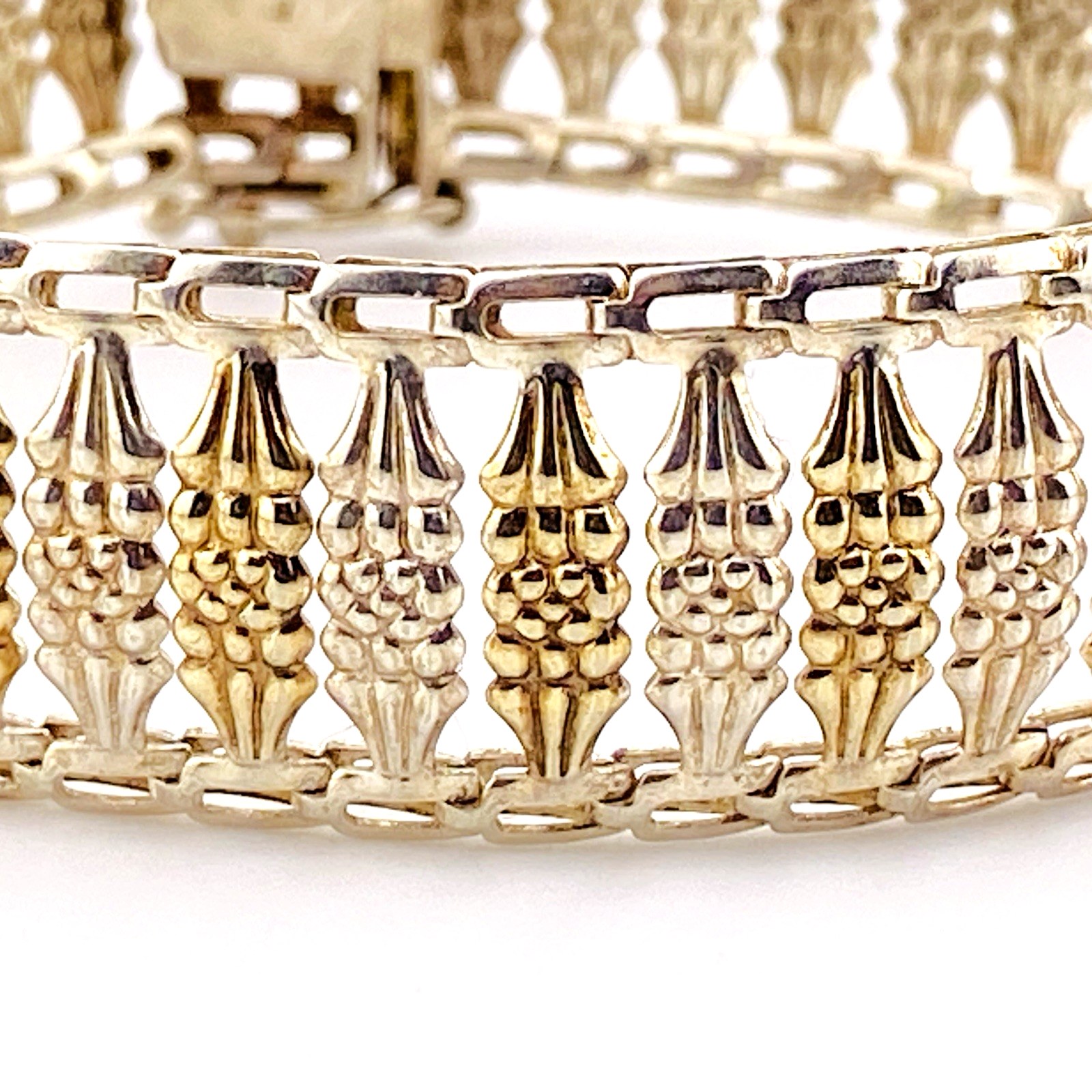 Milor Two-Tone Sterling & Gold Wide Bracelet