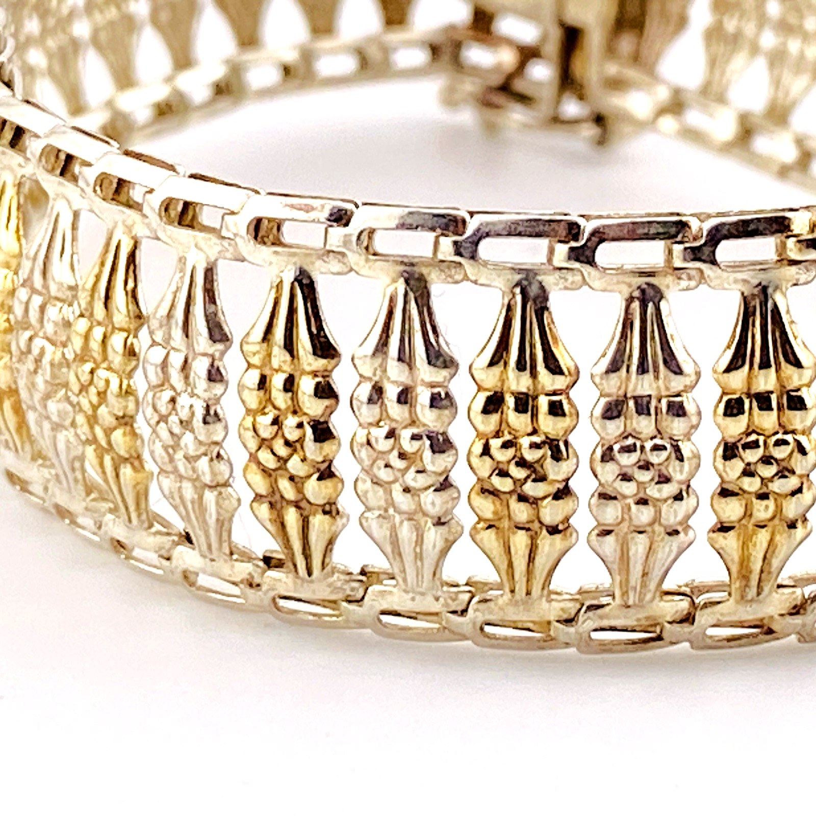 Milor Two-Tone Sterling & Gold Wide Bracelet