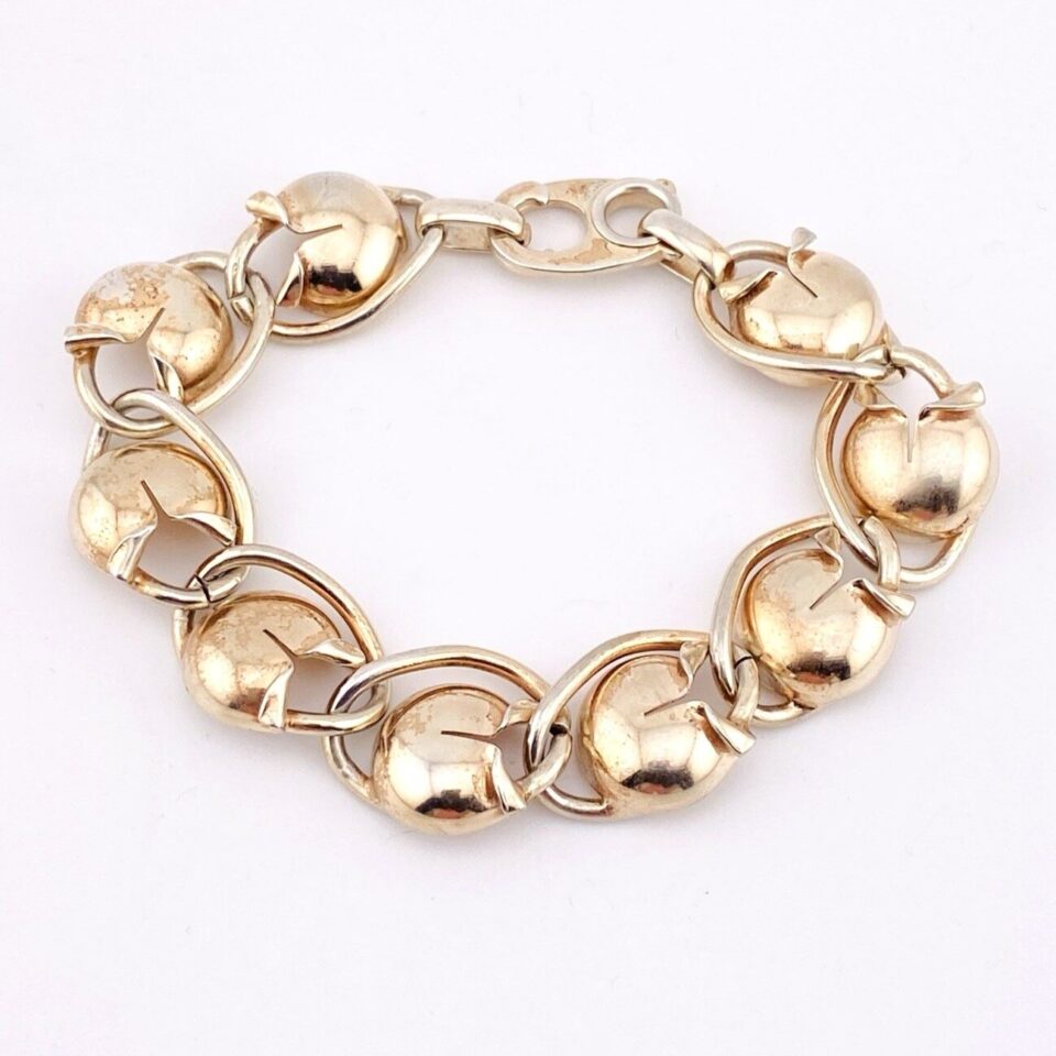 Napier Vermeil Sterling Tulip Link Bracelet – Mid Century Chic
