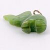 Vintage Nephrite Jade Elephant Pendant – Trunk Up Good Luck Charm