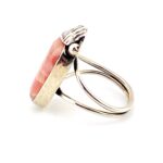 Pink Rhodochrosite Southwest Sterling Silver Ring