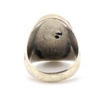 Sand-Cast Sterling Silver Spiderweb Turquoise Ring – Bell Trading Post – Size 11.75 